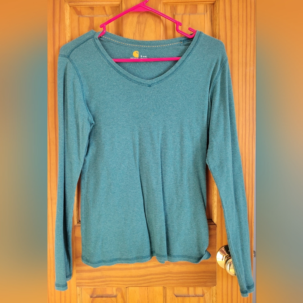 Carhartt Women's Teal Long Sleeve Tee